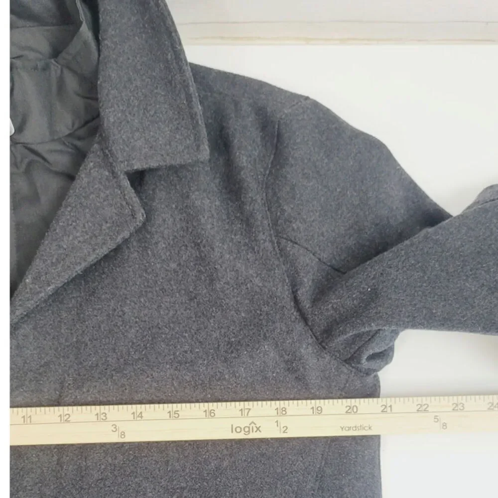 Tech by TUMI Traveler Waterproof Wool Quilt Lined Zip-Up Coat in Gray, sz Small